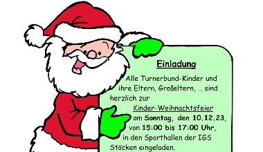 Weihnachtsfeier für unseren Nachwuchs